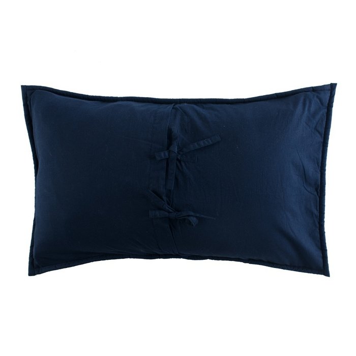 Чехол на подушку бархатный Хвойное утро темно-синего цвета - лучшие Декоративные подушки в INMYROOM