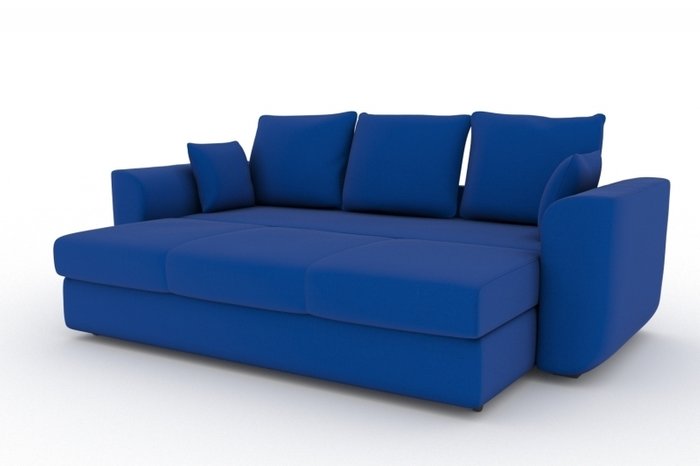 Прямой диван-кровать Stamford синего цвета - купить Прямые диваны по цене 15500.0