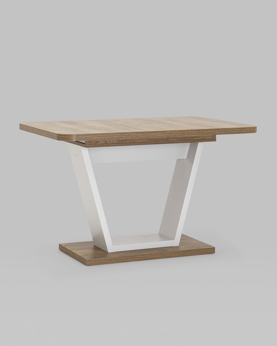 Обеденный раздвижной стол Vector бело-бежевого цвета - купить Обеденные столы по цене 18990.0