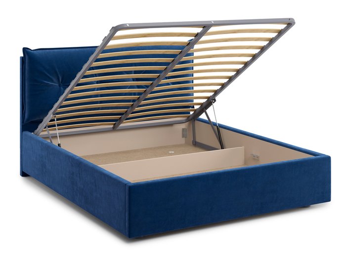 Кровать Cedrino 180х200 темно-синего цвета с подъемным механизмом  - лучшие Кровати для спальни в INMYROOM