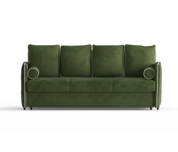 Диван-кровать Адмирал в обивке из велюра зеленого цвета  - купить Прямые диваны по цене 44590.0