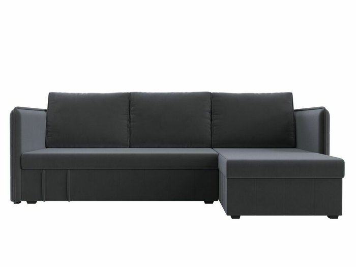 Угловой диван-кровать Слим серого цвета правый угол - купить Угловые диваны по цене 31999.0