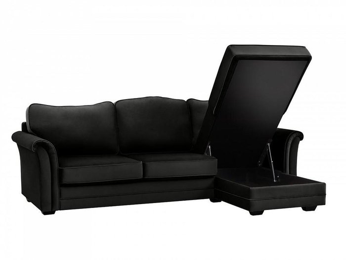 Угловой диван-кровать Sydney черного цвета - лучшие Угловые диваны в INMYROOM