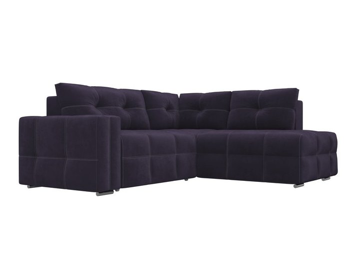 Угловой диван-кровать Леос фиолетового цвета - лучшие Угловые диваны в INMYROOM
