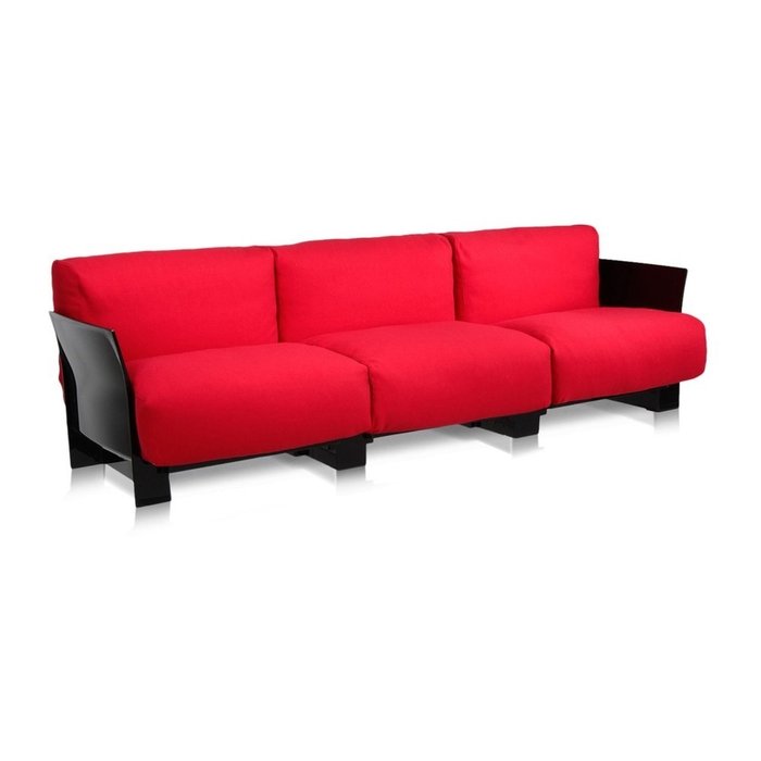 Диван Pop трехместный красного цвета - купить Прямые диваны по цене 359177.0