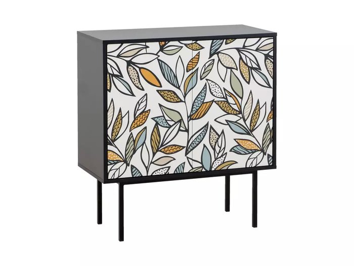 Комод Boho черного цвета с двумя дверцами - купить Комоды по цене 31000.0