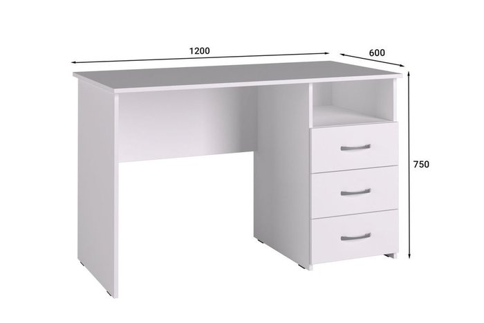 Стол письменный Классик белого цвета - купить Письменные столы по цене 10380.0