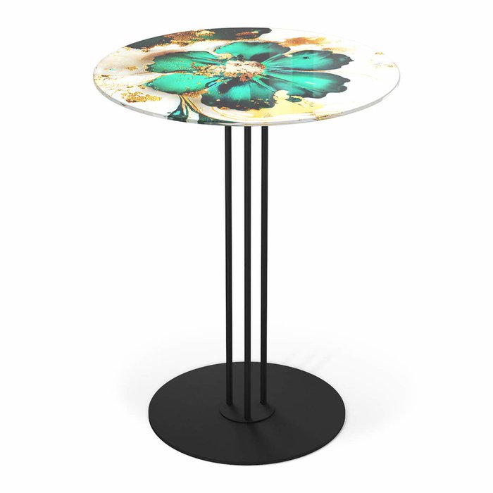 Кофейный столик Cosmic бежево-бирюзового цвета