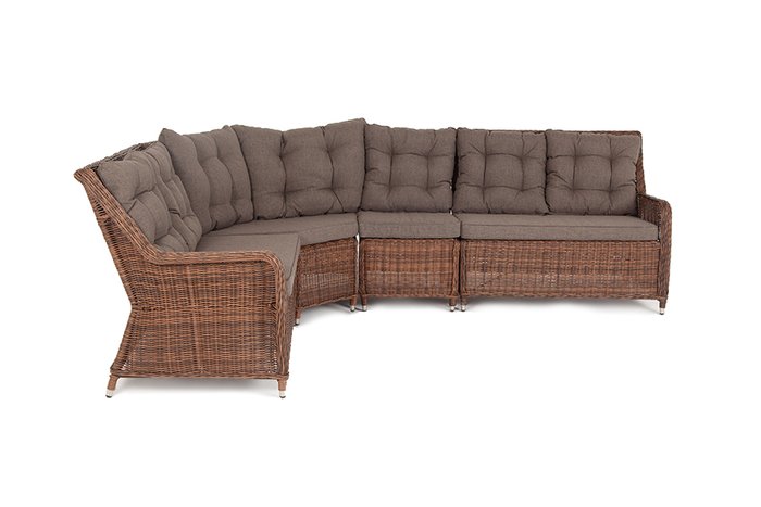 Модульный диван Бергамо коричневого цвета - купить Садовые диваны по цене 306041.0