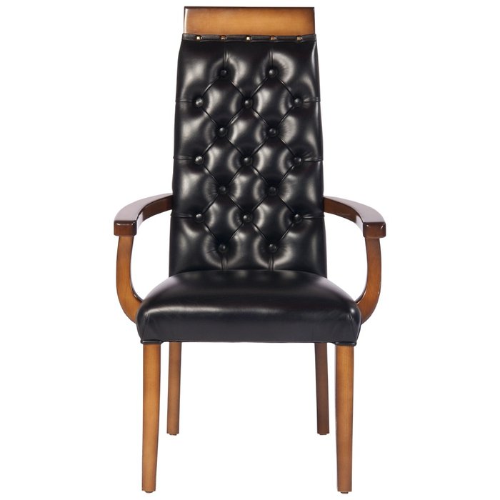 Стул с подлокотниками Мерибель черного цвета - купить Обеденные стулья по цене 111588.0