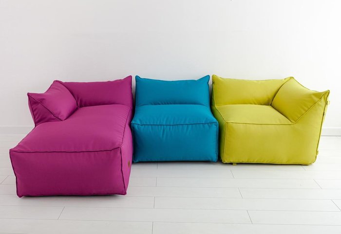 Кресло Angle Лазурного цвета - лучшие Бескаркасная мебель в INMYROOM