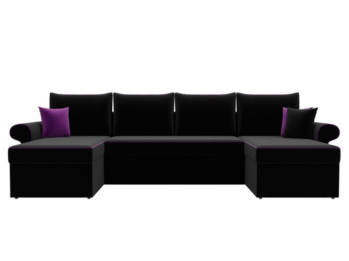 Угловой диван-кровать Милфорд черного цвета - купить Угловые диваны по цене 73990.0