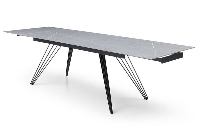Раскладной обеденный стол Parma L серого цвета