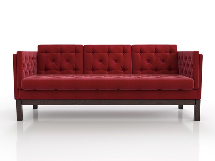 Диван Айверс Б красного цвета - лучшие Прямые диваны в INMYROOM