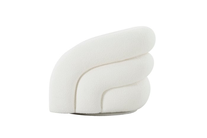Кресло поворотное Bel белого цвета - лучшие Интерьерные кресла в INMYROOM