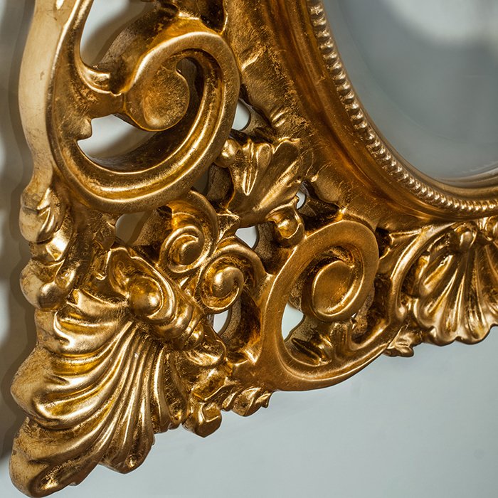 Настенное зеркало в раме золотого цвета - купить Настенные зеркала по цене 38076.0