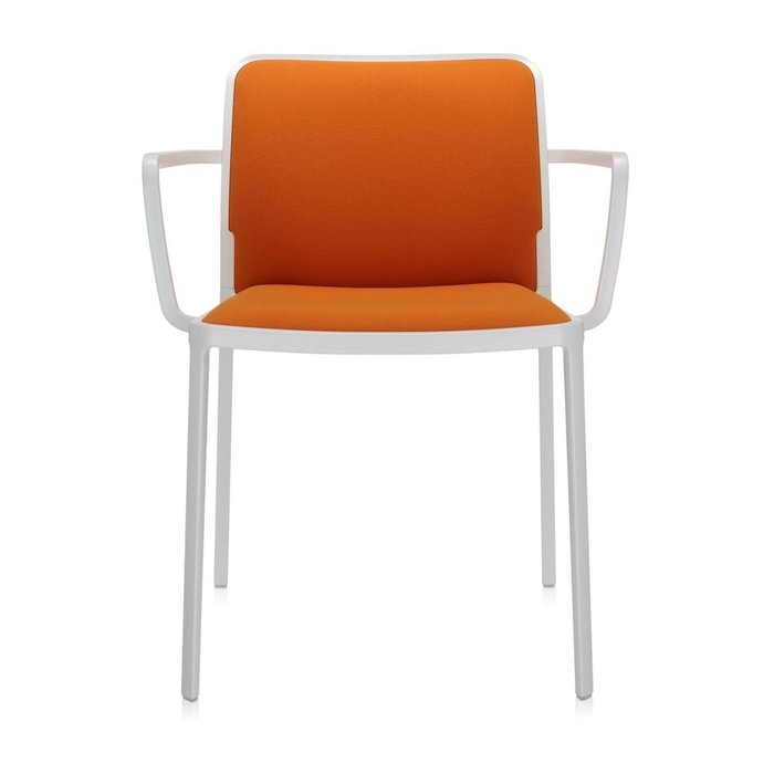 Стул Audrey Soft оранжевого цвета с подлокотниками - купить Обеденные стулья по цене 92158.0