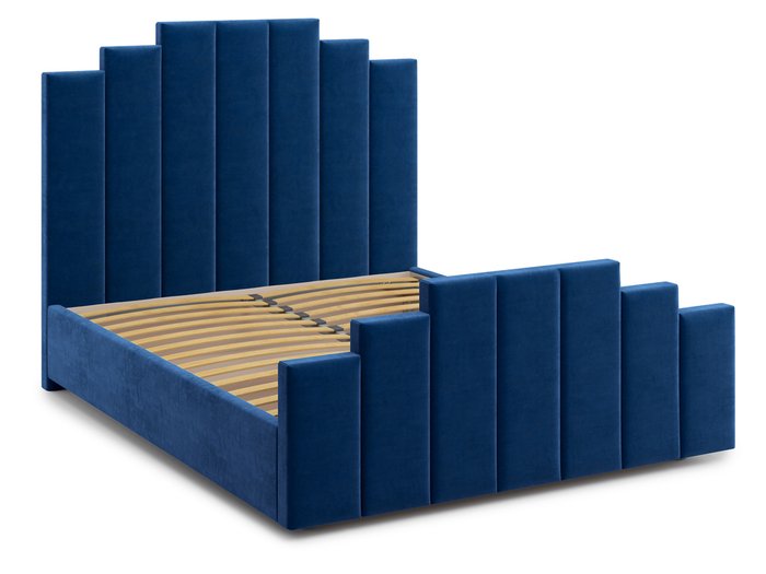 Кровать Velino 140х200 темно-синего цвета с подъемным механизмом - лучшие Кровати для спальни в INMYROOM