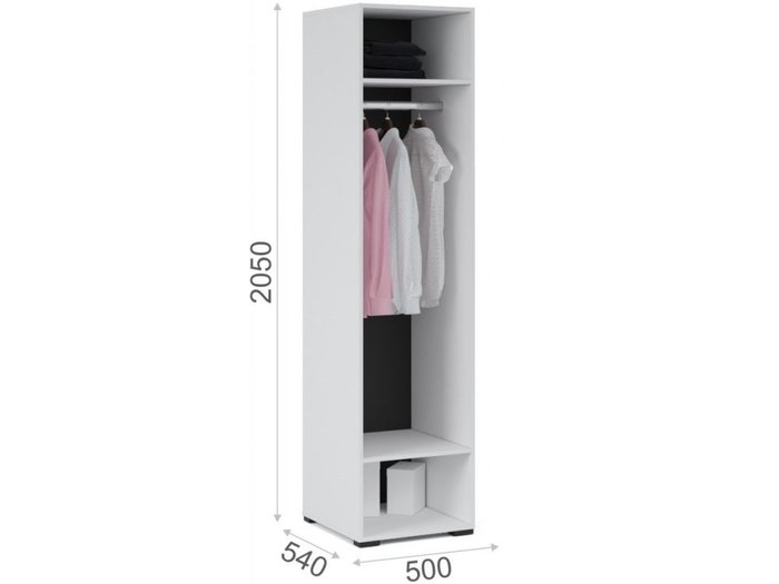 Шкаф Йорк белого цвета - купить Шкафы распашные по цене 12642.0