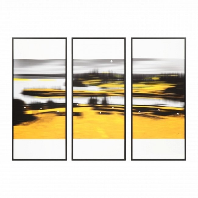 Яркий постер в раме Triptych: Golden Shores