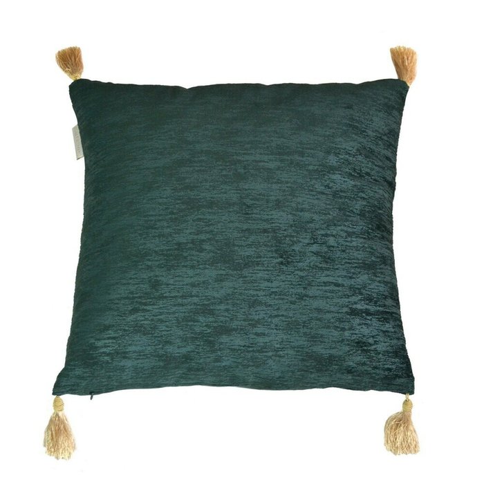 Наволочка Эстер 45х45 темно-зеленого цвета - купить Чехлы для подушек по цене 770.0