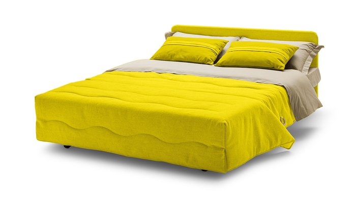Диван-кровать Весна желтого цвета - купить Прямые диваны по цене 55900.0