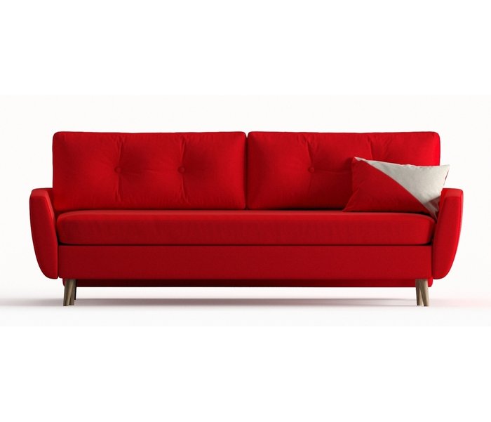 Диван-кровать Авиньон красного цвета - купить Прямые диваны по цене 36990.0