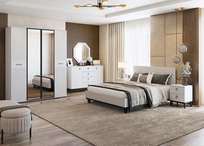 Настенное зеркало Шарлиз 80х80 белого цвета - лучшие Настенные зеркала в INMYROOM
