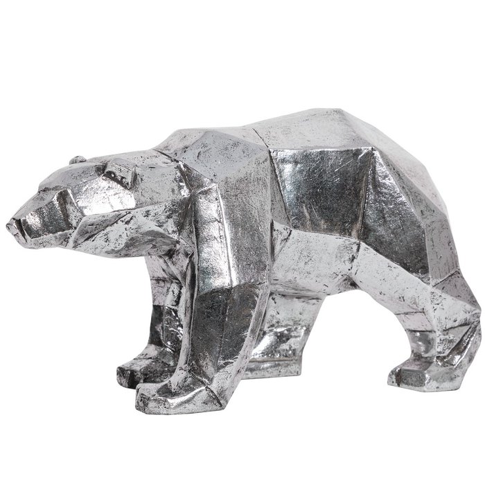 Скульптура Медведь Шейп серебряного цвета - купить Фигуры и статуэтки по цене 3283.0