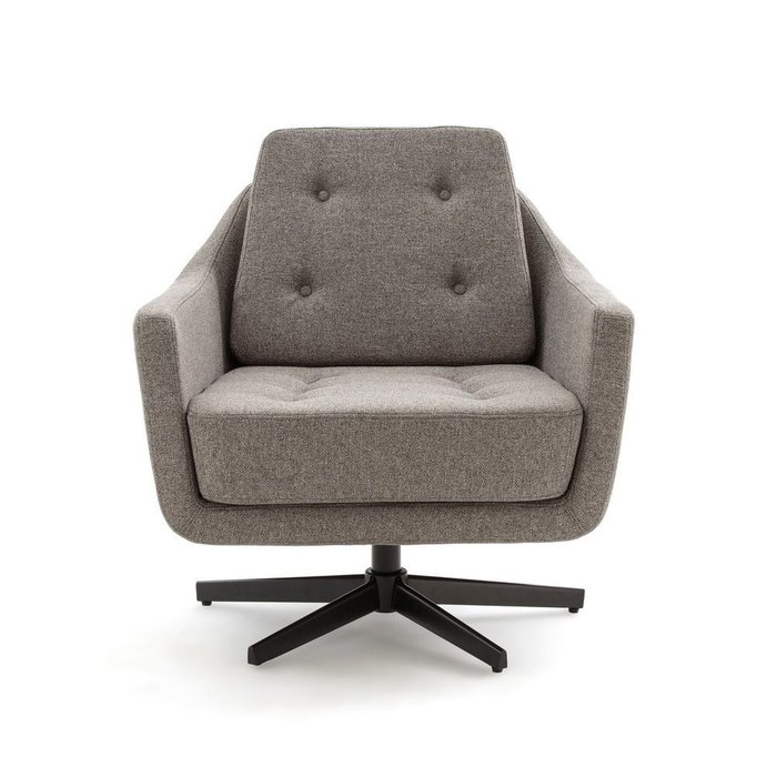 Вращающееся кресло Sokut серого цвета - купить Интерьерные кресла по цене 42022.0