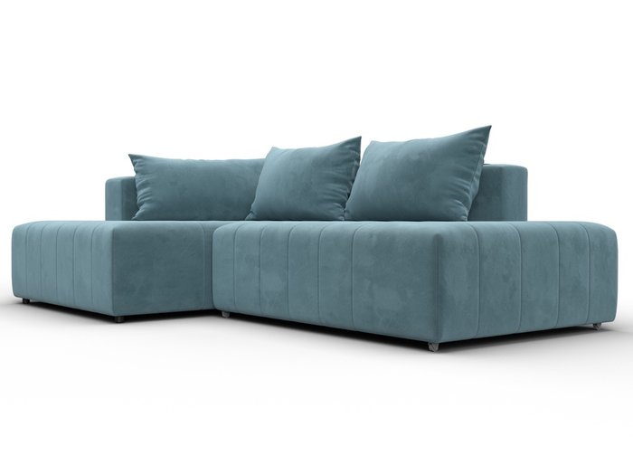 Угловой диван-кровать Лига-103 бирюзового цвета левый - лучшие Угловые диваны в INMYROOM Угловой диван-кровать Лига-103 бирюзового цвета левый - лучшие Угловые диваны в INMYROOM