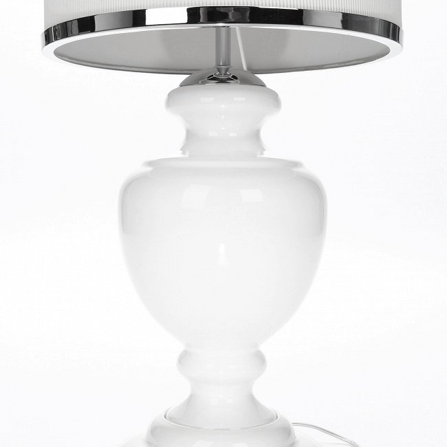 Настольный светильник с белым абажуром - купить Настольные лампы по цене 23484.0