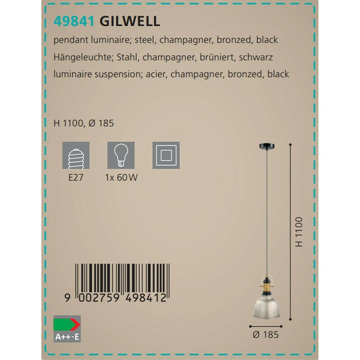 Подвесной светильник Eglo Gilwell  - лучшие Подвесные светильники в INMYROOM