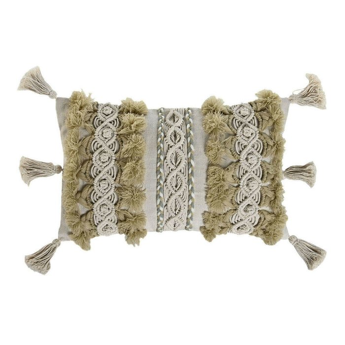 Подушка из хлопка Boho 30х50 бежевого цвета