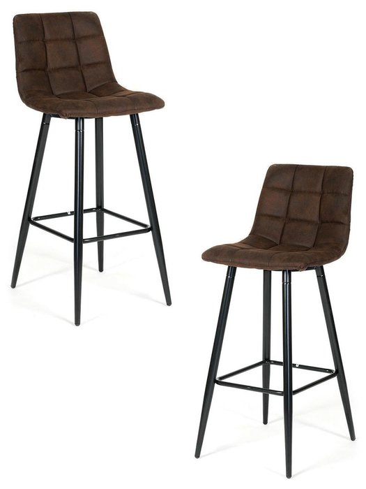 Набор из двух барных стульев Spice темно-коричневого цвета