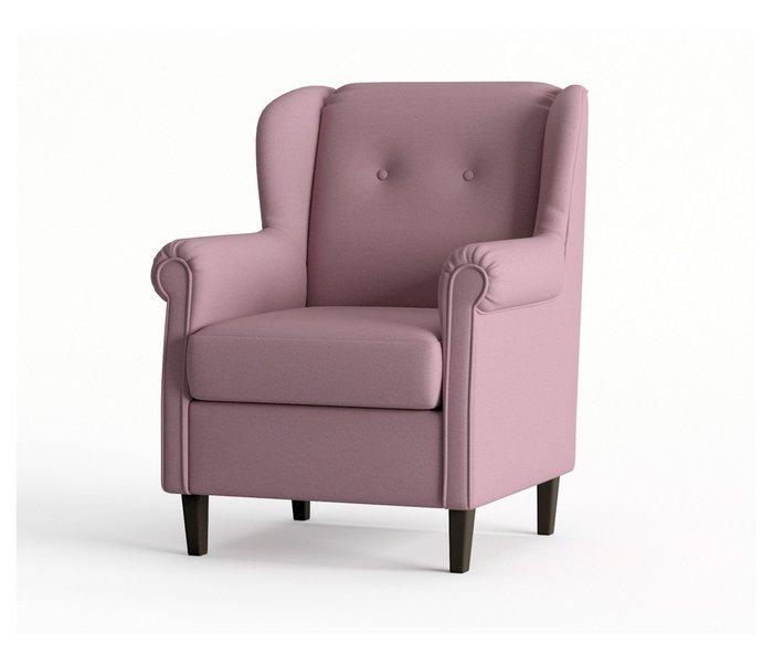 Кресло из велюра Леон темно-розового цвета