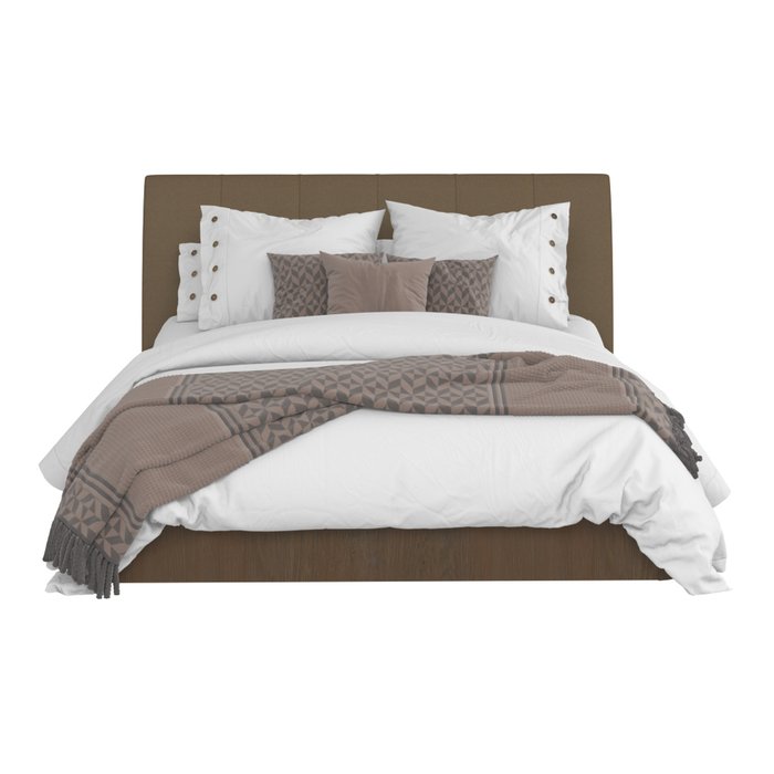 Кровать Сиена 160х200 коричневого цвета с подъемным механизмом - купить Кровати для спальни по цене 40289.0