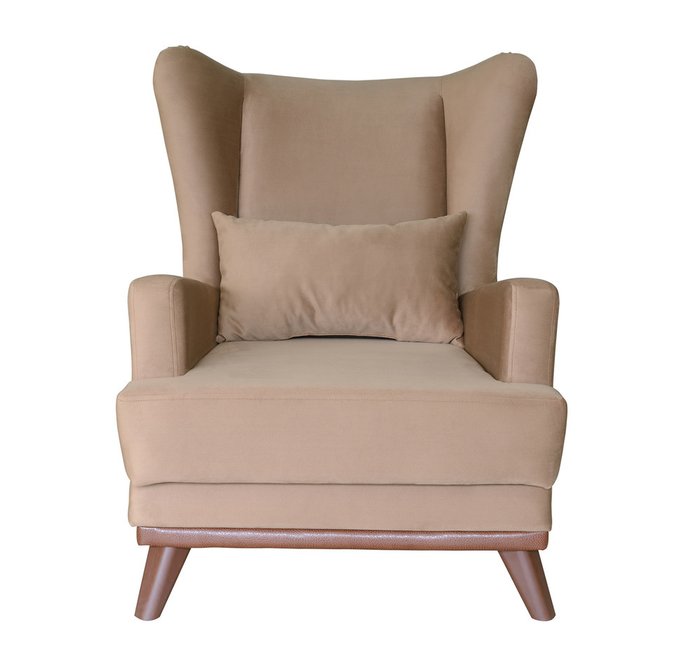 Кресло Оскар в обивке из велюра коричневого цвета - купить Интерьерные кресла по цене 13242.0