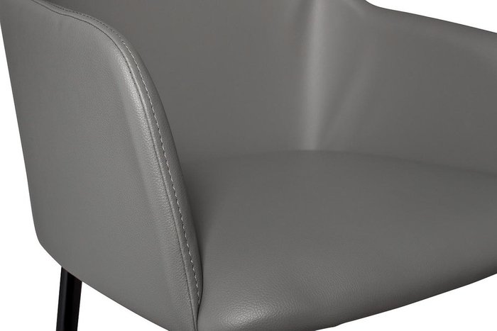 Стул в обивке из экокожи серого цвета - лучшие Обеденные стулья в INMYROOM