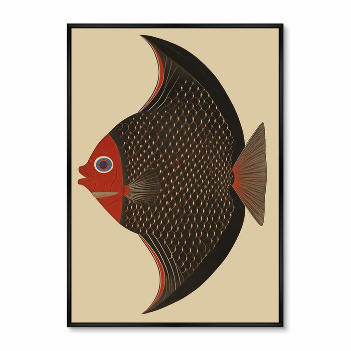 Репродукция картины Angel Fish drawing, No 2, 2024г.