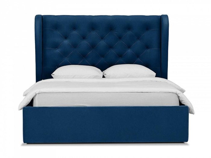 Кровать Jazz темно-синего цвета 160х200 с подъемным механизмом