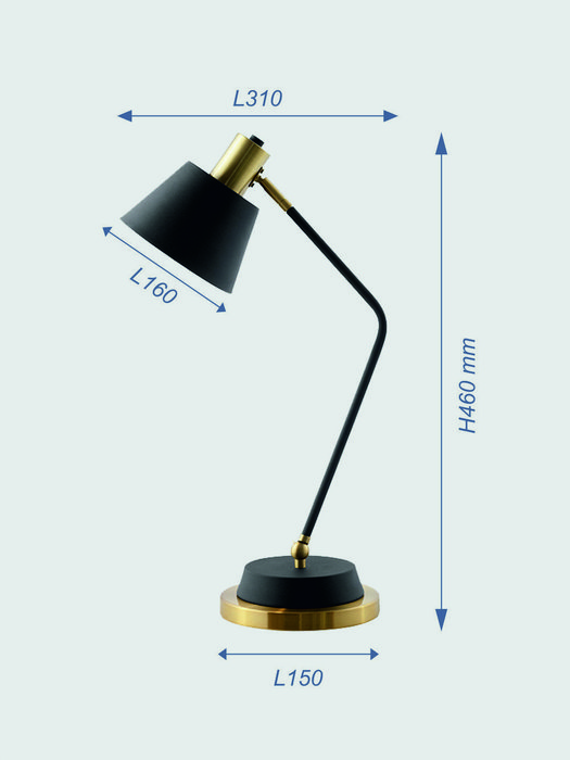 Настольная лампа Galla черного цвета - купить Настольные лампы по цене 11280.0