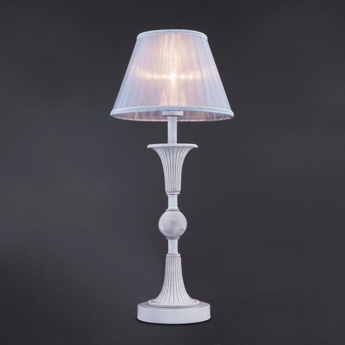Настольная лампа с абажуром 01026/1 серый - купить Настольные лампы по цене 7430.0