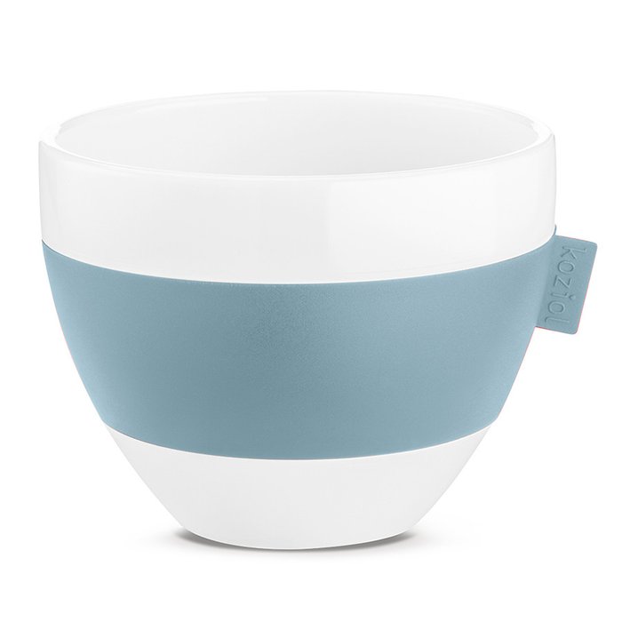 Чашка с термоэффектом Aroma бело-голубого цвета 