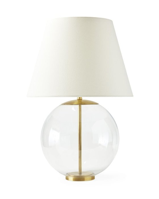 Настольная лампа Клейтон Латунь с белым абажуром