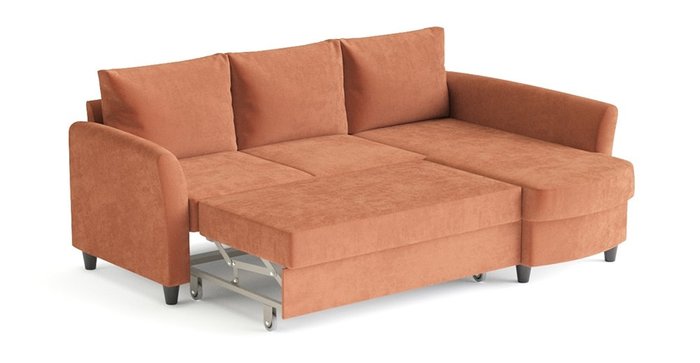 Угловой диван-кровать Катарина оранжевого цвета - лучшие Угловые диваны в INMYROOM