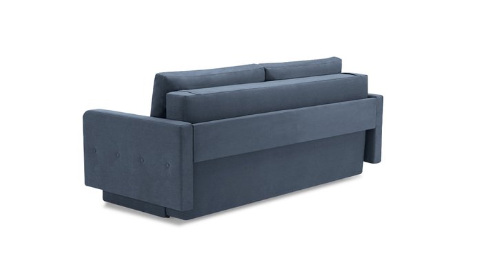 Прямой диван-кровать Бостон Лайт синего цвета - лучшие Прямые диваны в INMYROOM