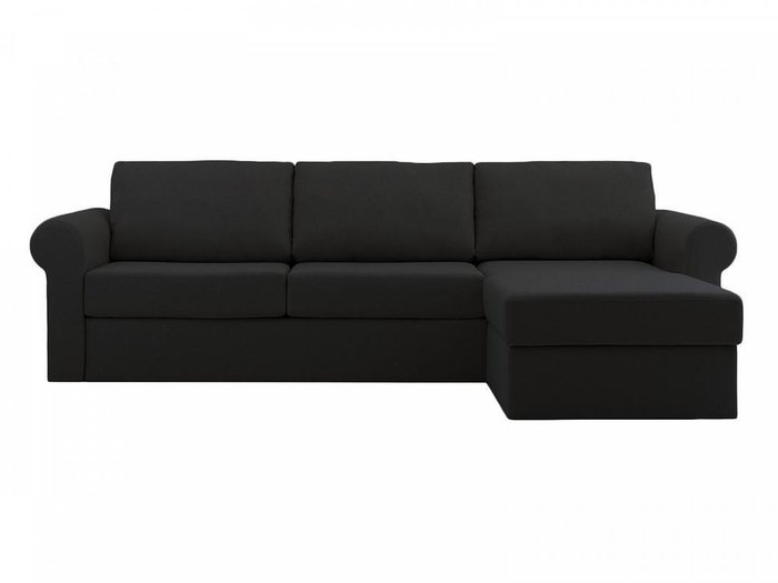 Угловой диван-кровать Peterhof черного цвета