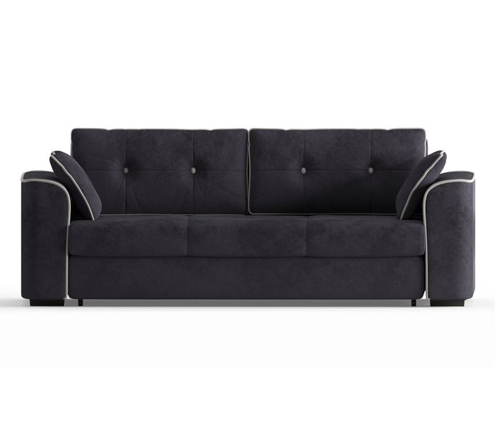 Диван-кровать Нордленд в обивке из велюра темно-серого цвета - купить Прямые диваны по цене 36790.0