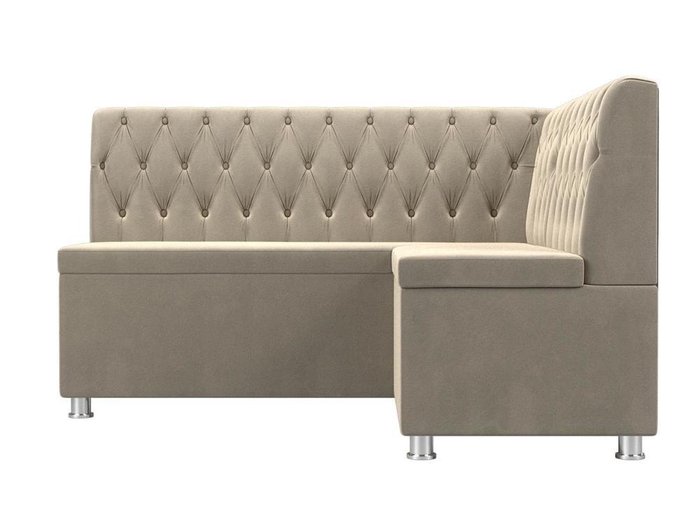 Кухонный угловой диван Мирта бежевого цвета правый угол - купить Угловые диваны по цене 36999.0
